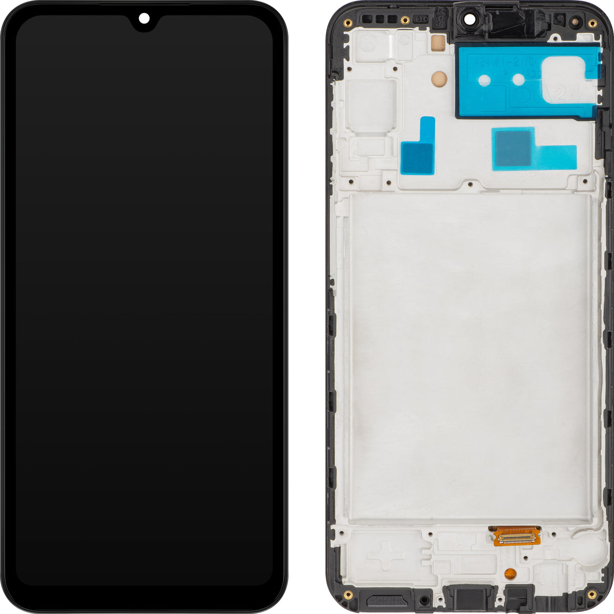 MP zaslon osjetljiv na dodir kompatibilan sa Samsung Galaxy A24 4G A245, s okvirom, crni, ponovno zapakiran.