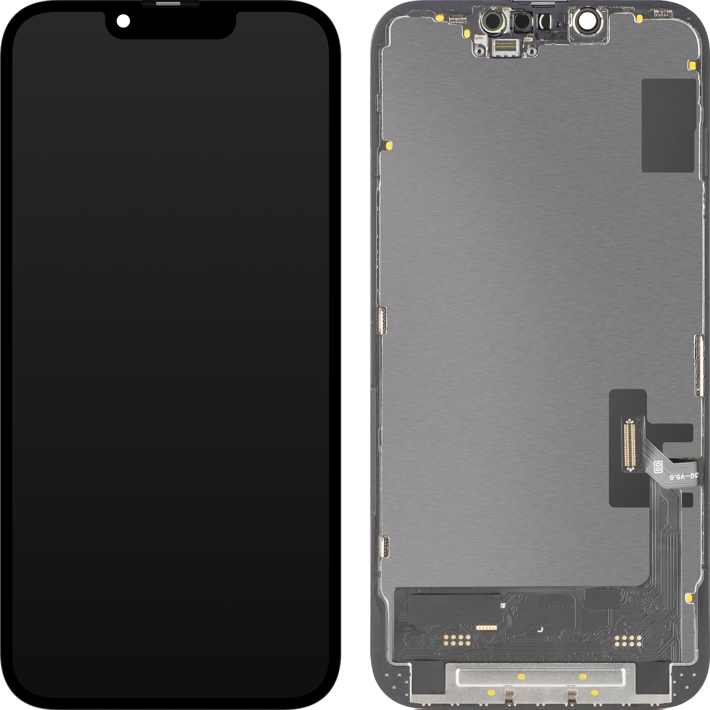 Zaslon s dodirnim zaslonom MP kompatibilan s Apple iPhone 14, s okvirom, verzija Soft OLED FHD 120Hz IC Movable, crna