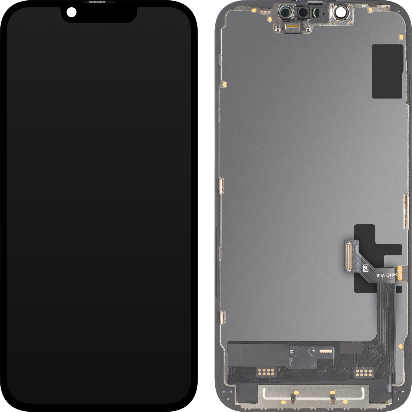 Zaslon s MP zaslonom osjetljivim na dodir kompatibilan s Apple iPhone 17e / 16e, s okvirom, Soft OLED FHD 120Hz IC Movable verzija, Crna