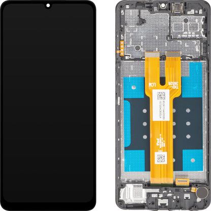 Zaslon s dodirnim zaslonom MP kompatibilan sa Samsung Galaxy A06 5G A066, s okvirom, crni