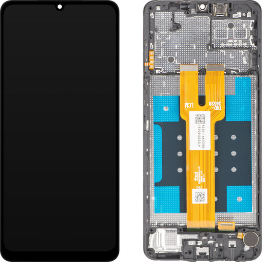 Zaslon s dodirnim zaslonom MP kompatibilan sa Samsung Galaxy A06 5G A066, s okvirom, crni