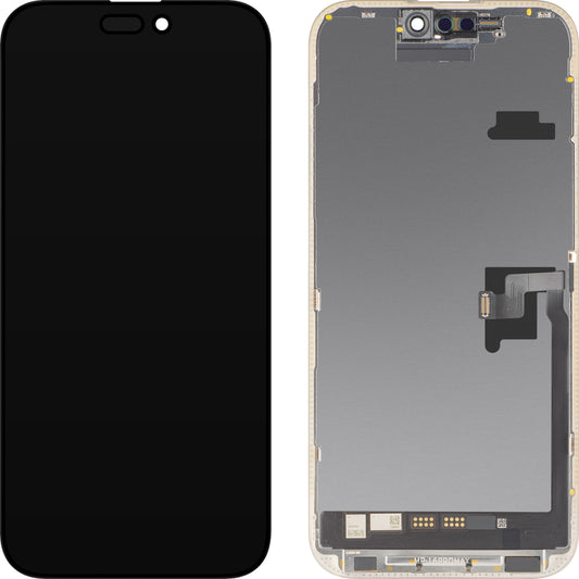 Zaslon s MP zaslonom osjetljivim na dodir kompatibilan s Apple iPhone 16 Pro Max, s okvirom, Soft OLED FHD IC Movable verzija, Crna