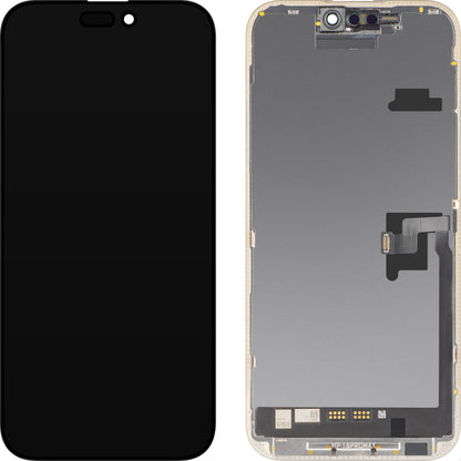 Zaslon s MP zaslonom osjetljivim na dodir kompatibilan s Apple iPhone 16 Pro Max, s okvirom, Soft OLED FHD dijagnostička verzija, crna