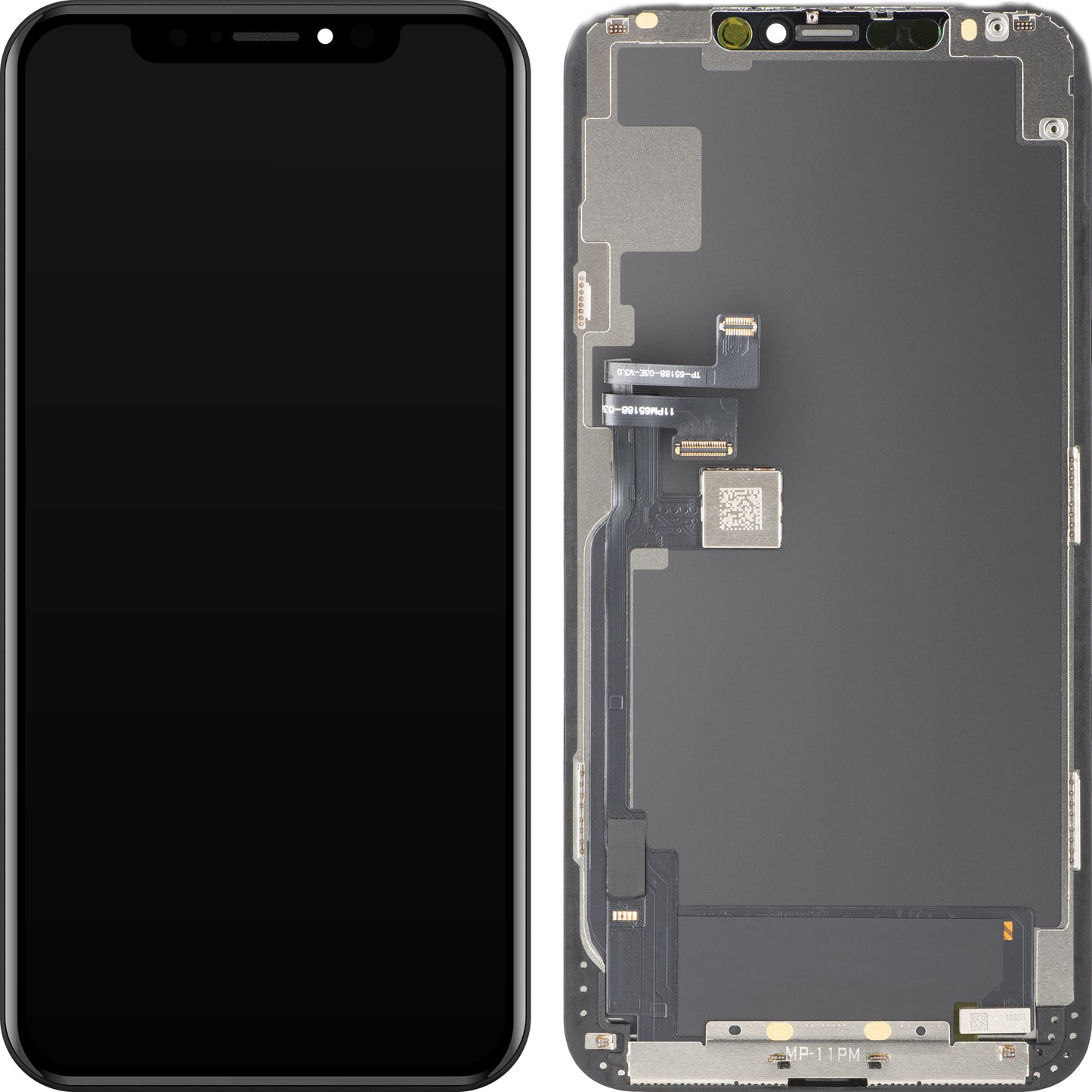 Zaslon s MP zaslonom osjetljivim na dodir kompatibilan s Apple iPhone 11 Pro Max, s okvirom, verzija OLED FHD IC Movable, crna