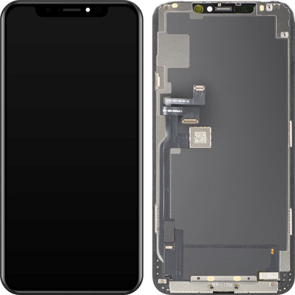 Zaslon s MP zaslonom osjetljivim na dodir kompatibilan s Apple iPhone 11 Pro Max, s okvirom, verzija OLED FHD IC Movable, crna
