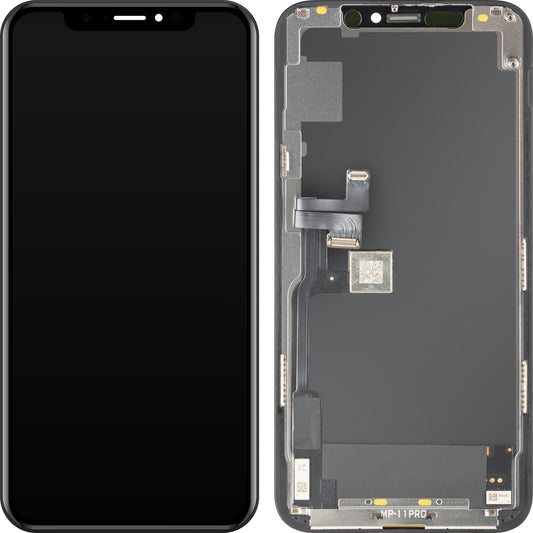 Zaslon s MP zaslonom osjetljivim na dodir kompatibilan s Apple iPhone 11 Pro, s okvirom, verzija OLED FHD IC Movable, crna
