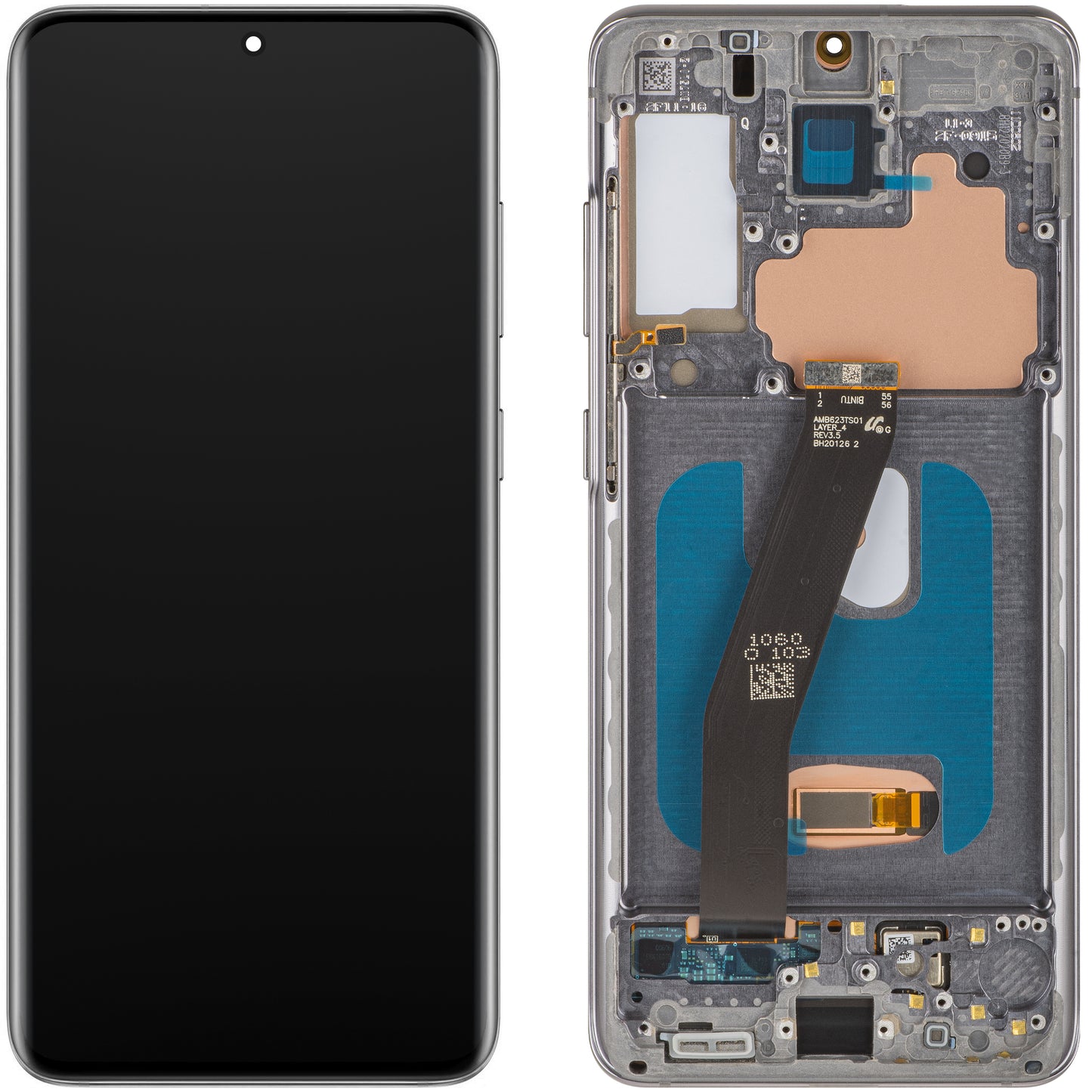 Zaslon s dodirnim zaslonom MP kompatibilan sa Samsung Galaxy S20 5G G981 / S20 G980, s okvirom, OLED verzija, crna