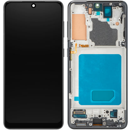 Zaslon s Touchscreen MP kompatibilan sa Samsung Galaxy S21 5G G991, s Okvirom, Crni