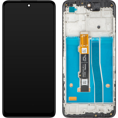 Zaslon s dodirnim zaslonom MP kompatibilan s Motorola Moto G42, s okvirom, crni
