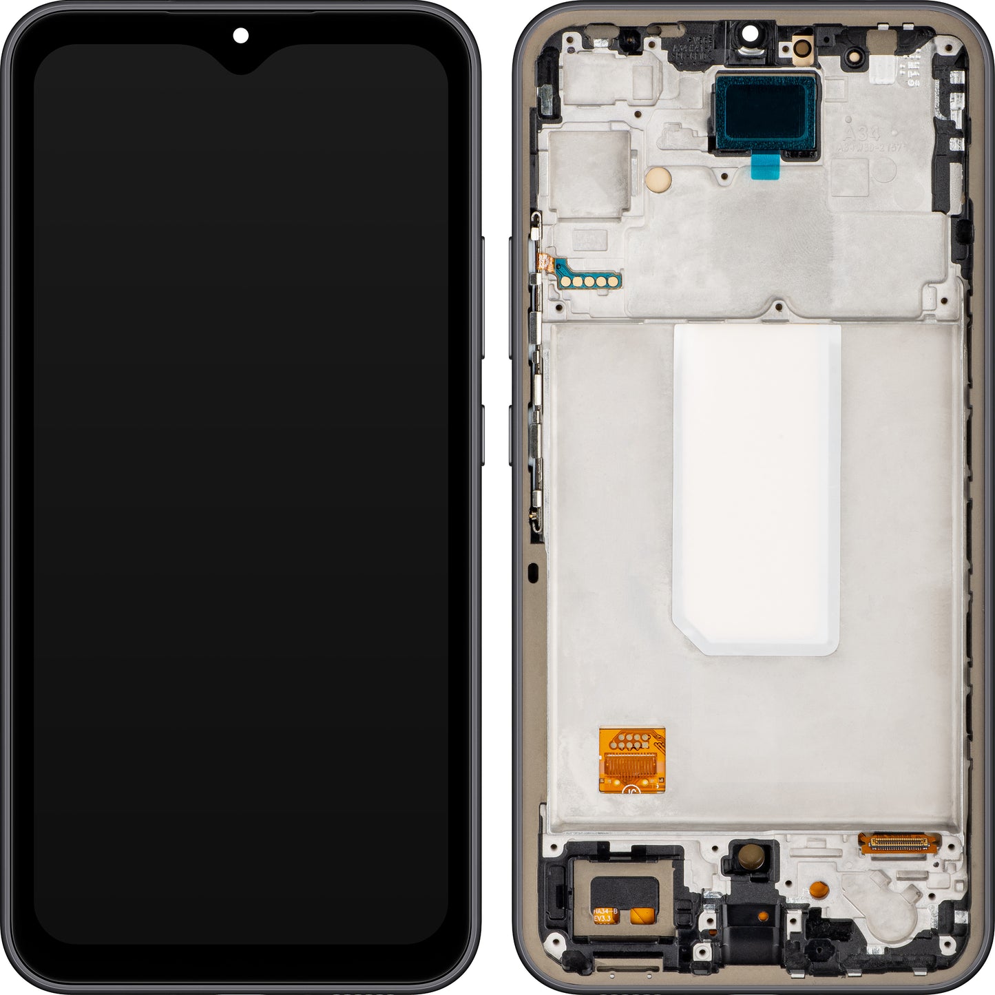 Zaslon s dodirnim zaslonom MP kompatibilan sa Samsung Galaxy A34 A346, s okvirom, OLED verzija, crna, Swap