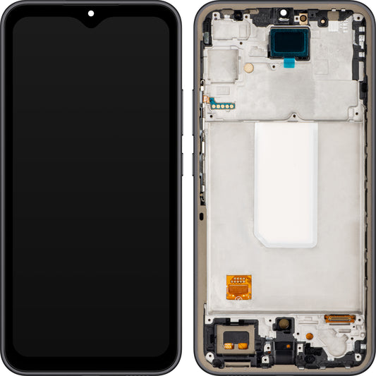 Zaslon s dodirnim zaslonom MP kompatibilan sa Samsung Galaxy A34 A346, s okvirom, OLED verzija, crna, Swap