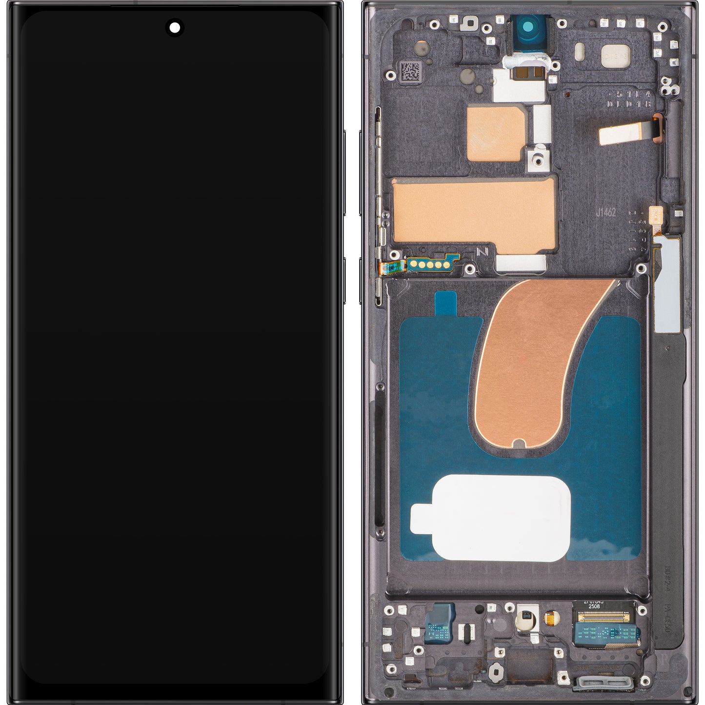 Zaslon s MP zaslonom osjetljivim na dodir kompatibilan sa Samsung Galaxy S23 Ultra S918, s okvirom, OLED verzija, crna, Swap