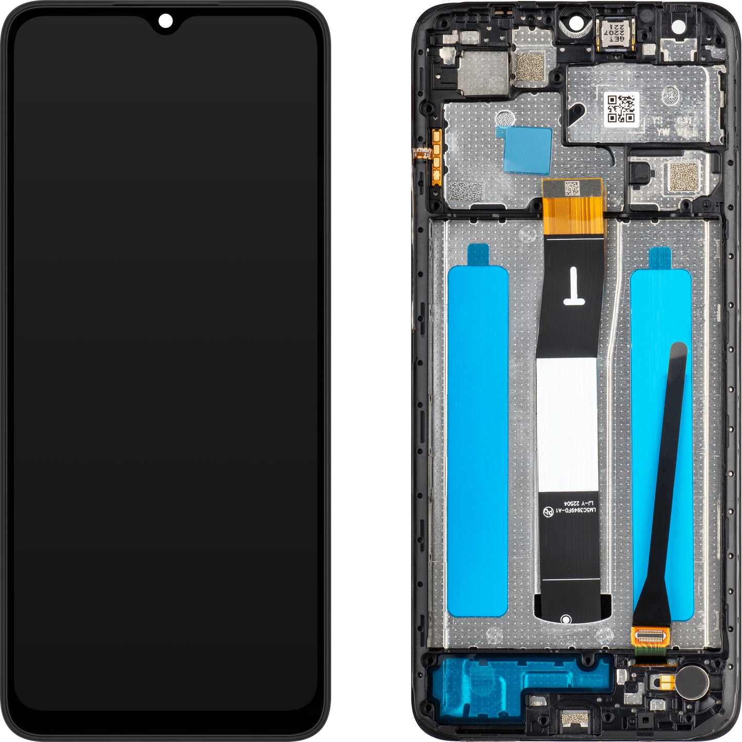 Zaslon s MP zaslonom osjetljivim na dodir kompatibilan s Xiaomi Redmi 12C, s okvirom, crni, zamjena