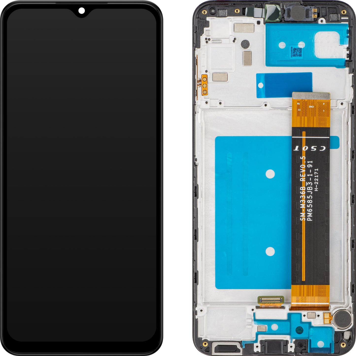 Zaslon s dodirnim zaslonom MP kompatibilan sa Samsung Galaxy A23 A235, s okvirom, crni, obnovljen
