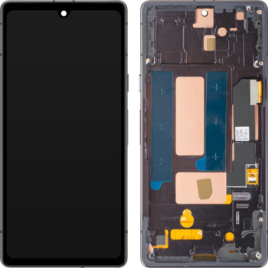 Zaslon s dodirnim zaslonom MP kompatibilan s Google Pixel 7a, s okvirom, OLED verzija, crni
