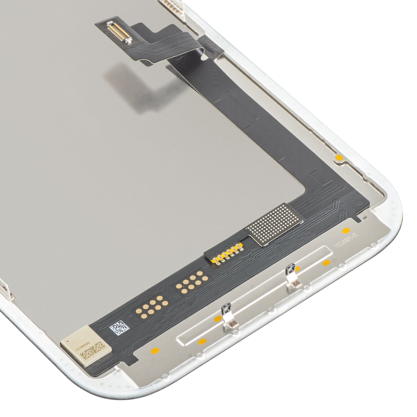 Zaslon s MP zaslonom osjetljivim na dodir kompatibilan s Apple iPhone 17, s okvirom, Soft OLED FHD 120Hz IC Movable verzija, Crna