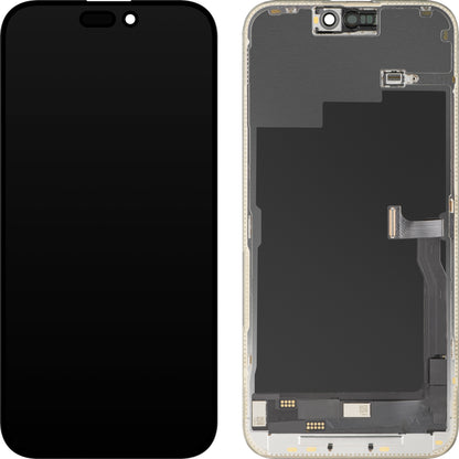 Zaslon s Touchscreen MP kompatibilan s Apple iPhone 15 Pro Max, s Okvirom, Verzija OLED FHD Dijagnostika, Crna, Obnovljeno
