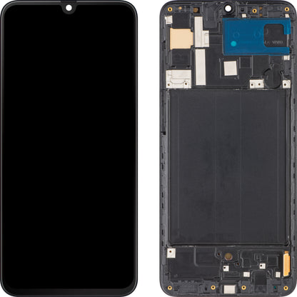 Zaslon s dodirnim ekranom MP kompatibilan s Samsung Galaxy A70 A705, s okvirom, OLED verzija, crni