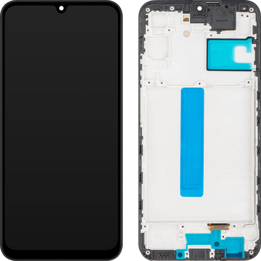 Zaslon s dodirnim ekranom MP kompatibilan s Samsung Galaxy A25 A256, s okvirom, OLED verzija, crni