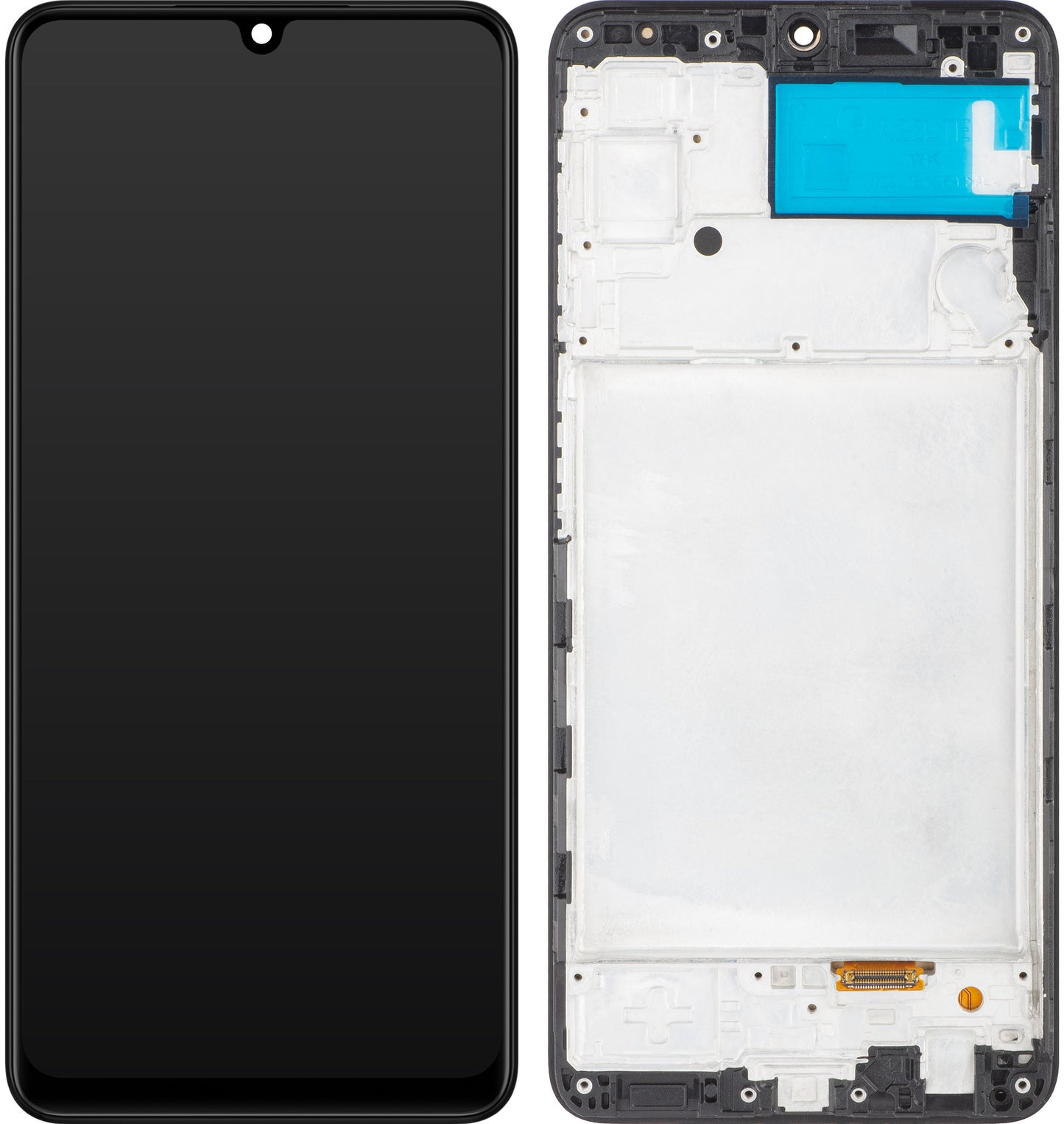 Zaslon s dodirnim ekranom MP kompatibilan s Samsung Galaxy A22 A225, s okvirom, crni