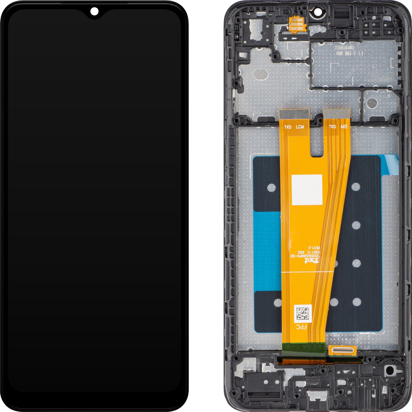 Zaslon s dodirnim ekranom MP kompatibilan s Samsung Galaxy A04 A045, s okvirom, crni