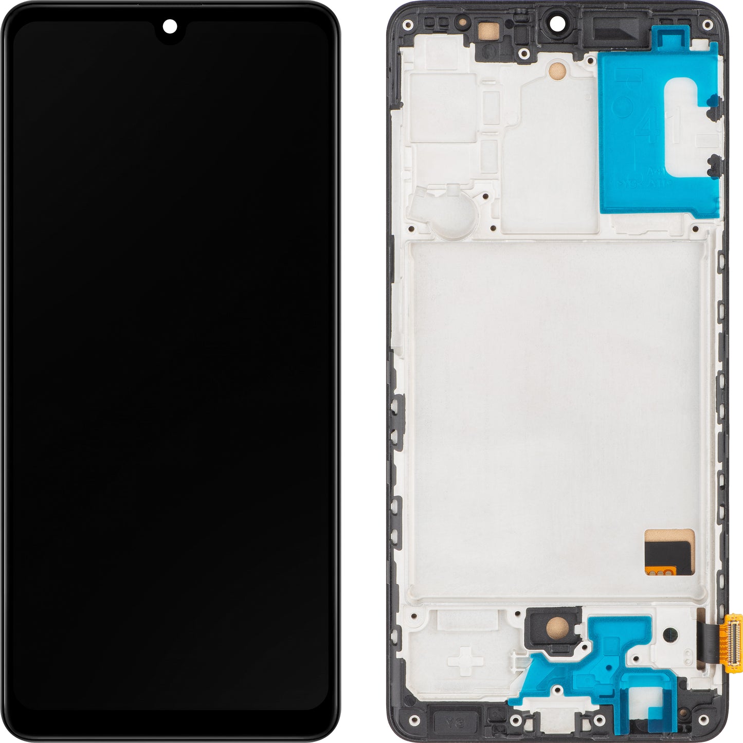 Zaslon s dodirnim ekranom MP kompatibilan s Samsung Galaxy A41 A415, s okvirom, crni