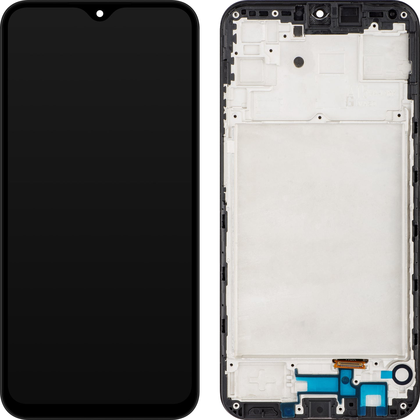 Zaslon s dodirnim ekranom MP kompatibilan s Samsung Galaxy A15 5G A156 / A15 A155, s okvirom, crni