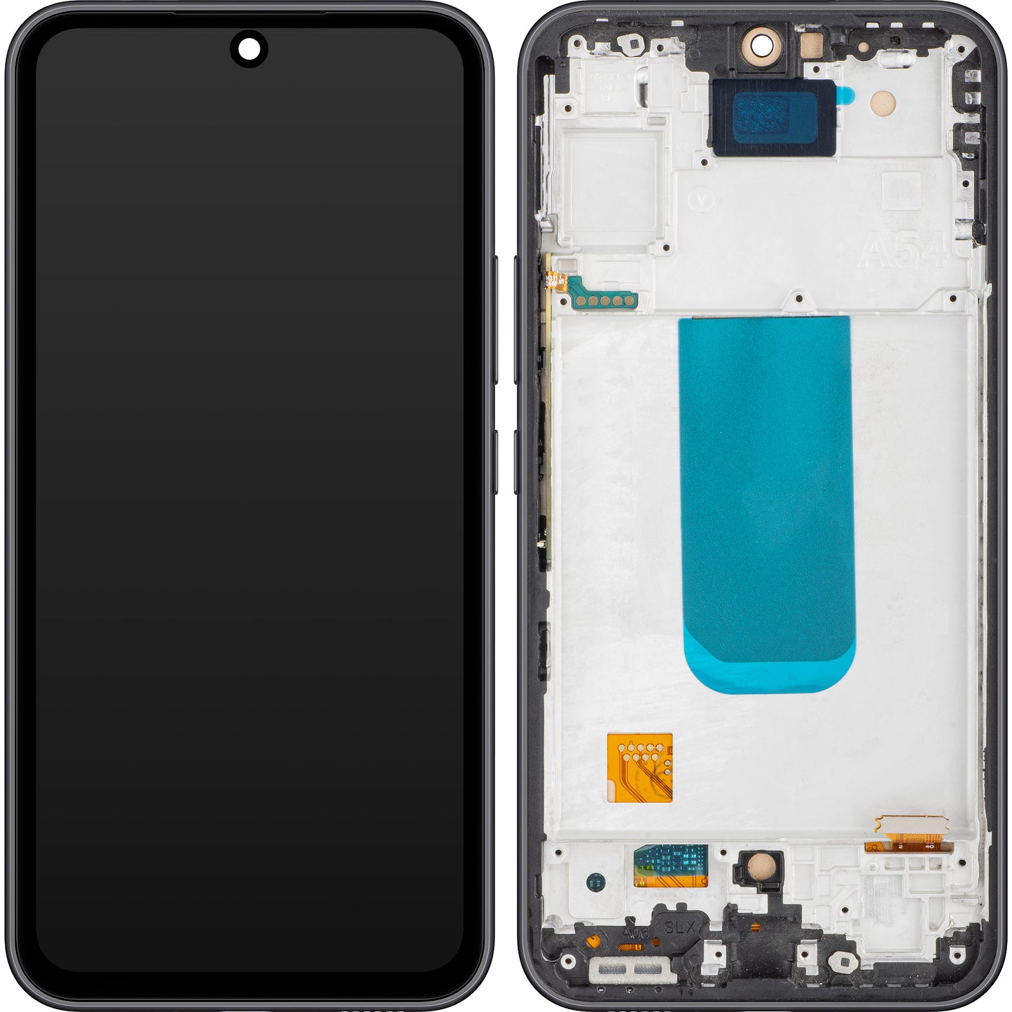 Zaslon s dodirnim ekranom MP kompatibilan s Samsung Galaxy A54 A546, s okvirom, crni (grafit)