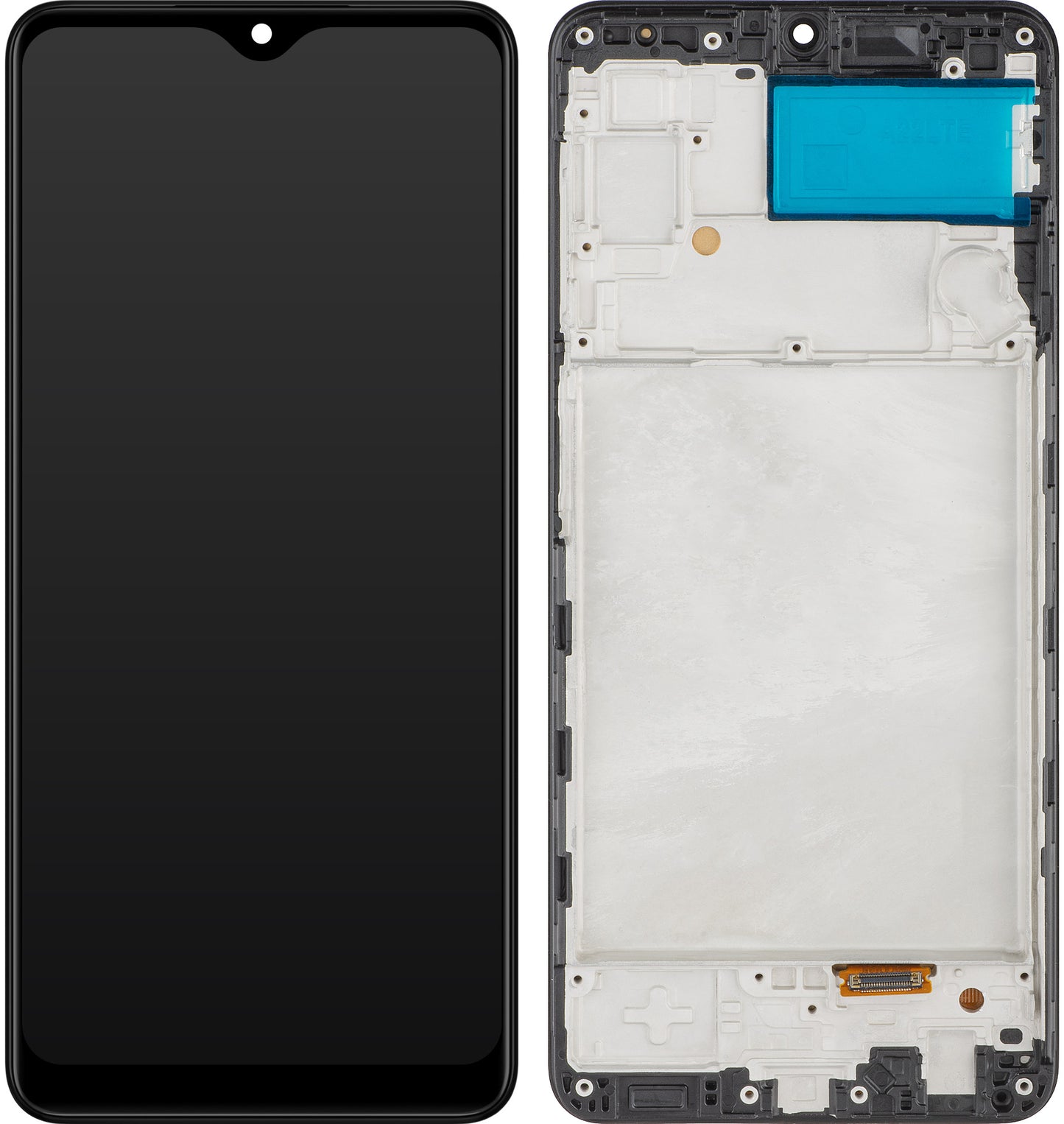 Zaslon s dodirnim ekranom MP kompatibilan s Samsung Galaxy A22 A225, s okvirom, OLED verzija, crni