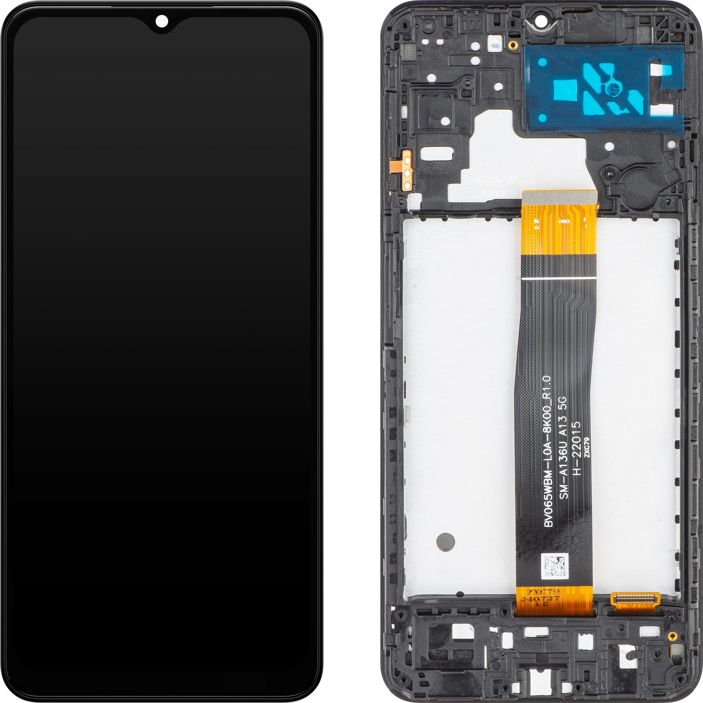 Display s dodirnim zaslonom MP kompatibilan sa Samsung Galaxy A13 5G A136, s okvirom, crni
