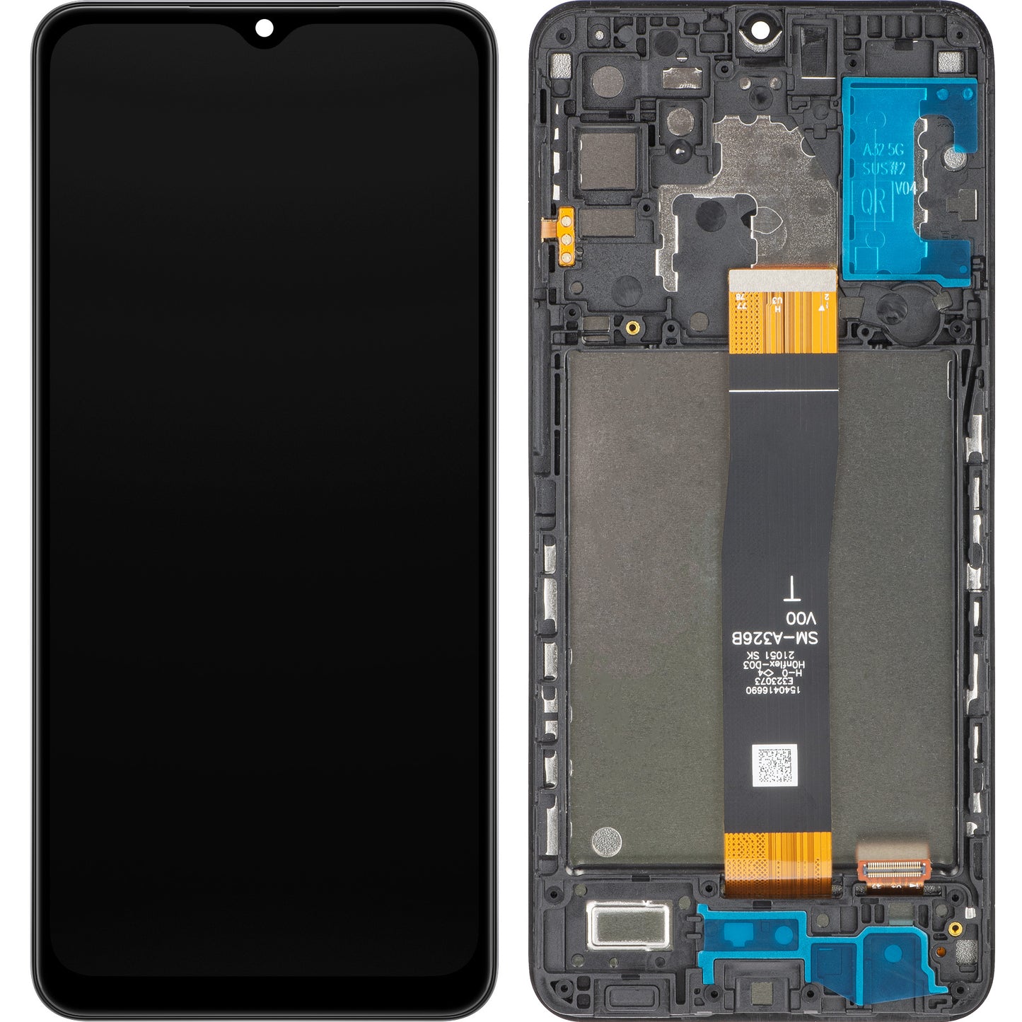 Zaslon s dodirnim ekranom MP kompatibilan s Samsung Galaxy A32 5G A326, s okvirom, crni