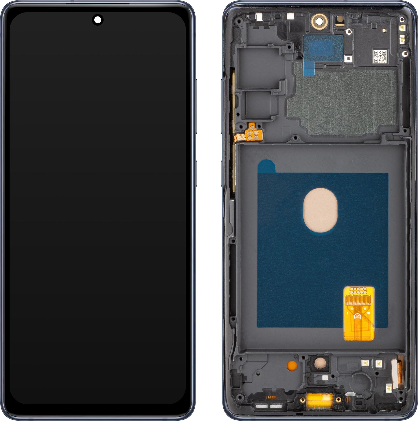 Zaslon s dodirnim ekranom MP kompatibilan s Samsung Galaxy S20 FE G780, s okvirom, OLED verzija, tamnoplava