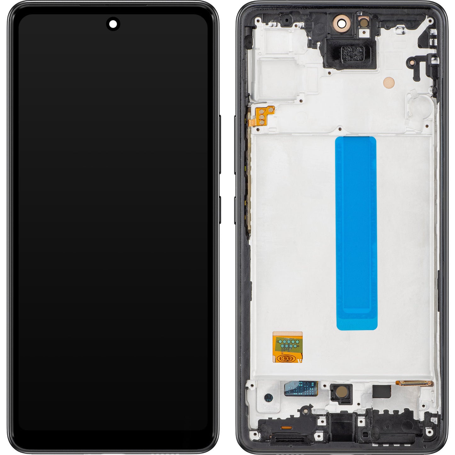 Zaslon s dodirnim zaslonom MP kompatibilan s Samsung Galaxy A53 5G A536, s okvirom, OLED verzija, crni