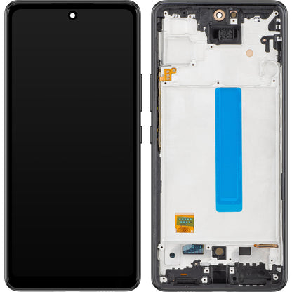 Zaslon s dodirnim zaslonom MP kompatibilan s Samsung Galaxy A53 5G A536, s okvirom, OLED verzija, crni
