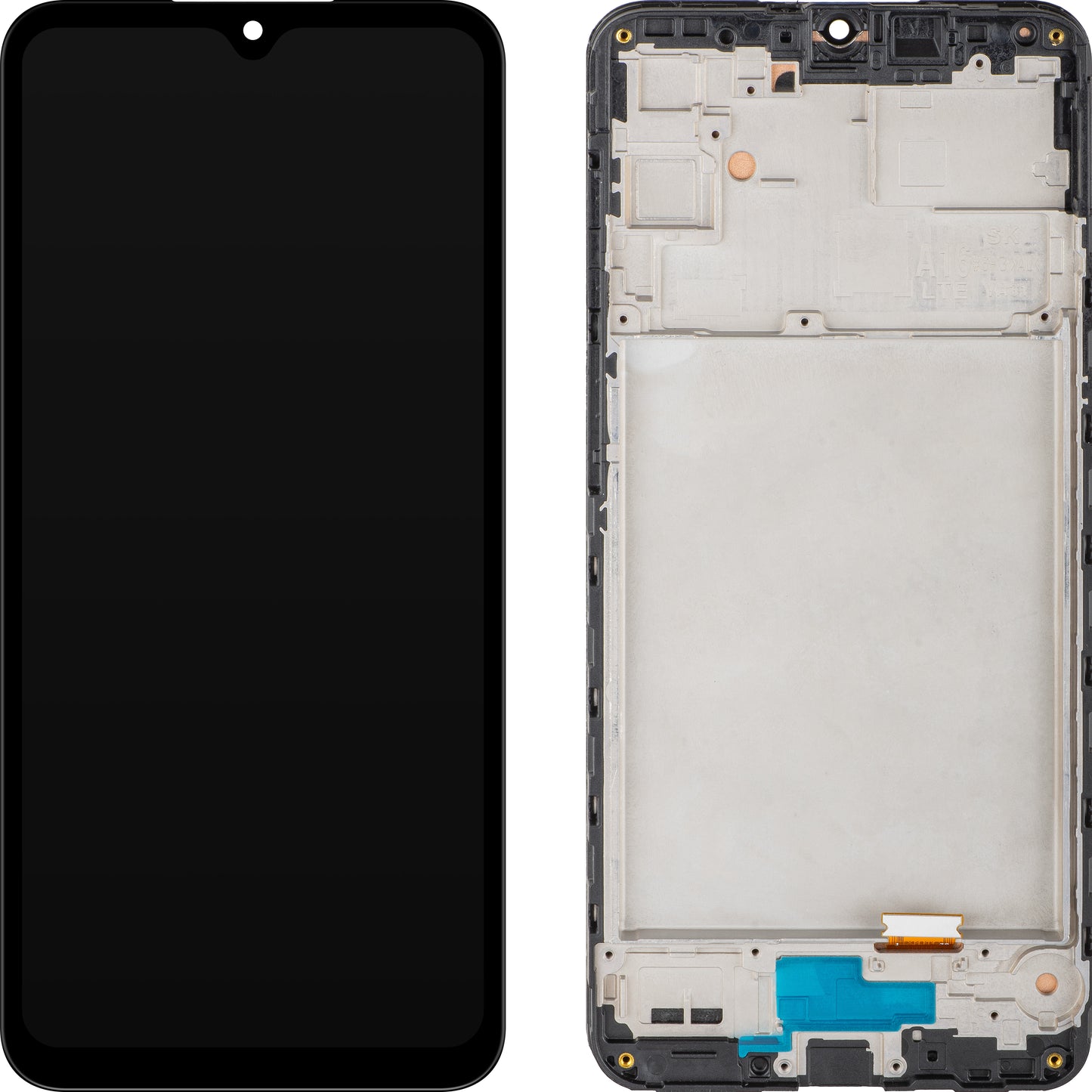 Zaslon s dodirnim ekranom MP kompatibilan s Samsung Galaxy A16 4G A165, s okvirom, crni.