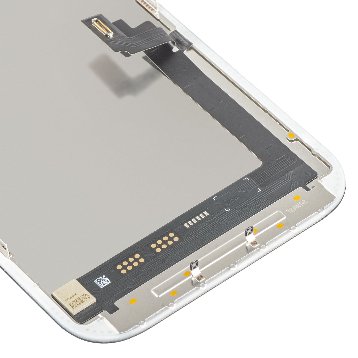 Zaslon s MP zaslonom osjetljivim na dodir kompatibilan s Apple iPhone 17, s okvirom, Soft OLED FHD 120Hz IC Movable verzija, Crna