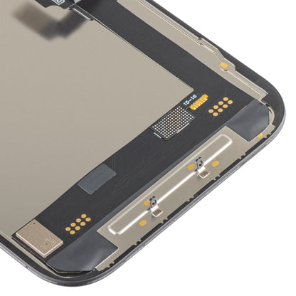 Zaslon s dodirnim zaslonom MP kompatibilan s Apple iPhone 16, s okvirom, Soft OLED FHD verzija 120Hz IC Movable, Crni