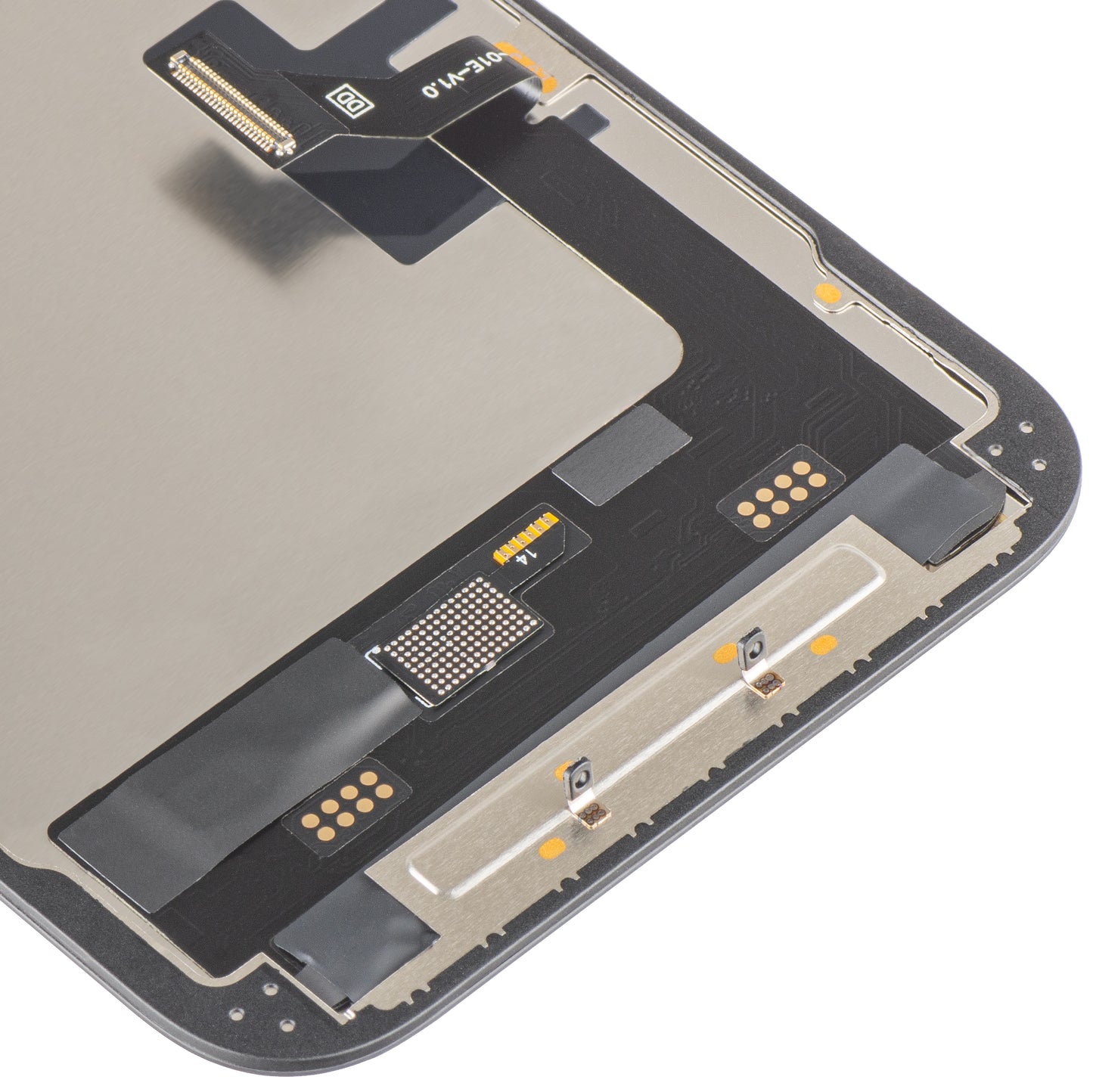 Zaslon s MP zaslonom osjetljivim na dodir kompatibilan s Apple iPhone 17e / 16e, s okvirom, Soft OLED FHD 120Hz IC Movable verzija, Crna