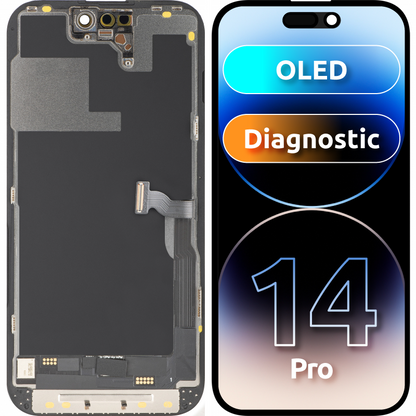 Display s MP Touchscreenom kompatibilan s Apple iPhone 14 Pro, s Okvirom, OLED FHD Diagnostic Verzija, Crni