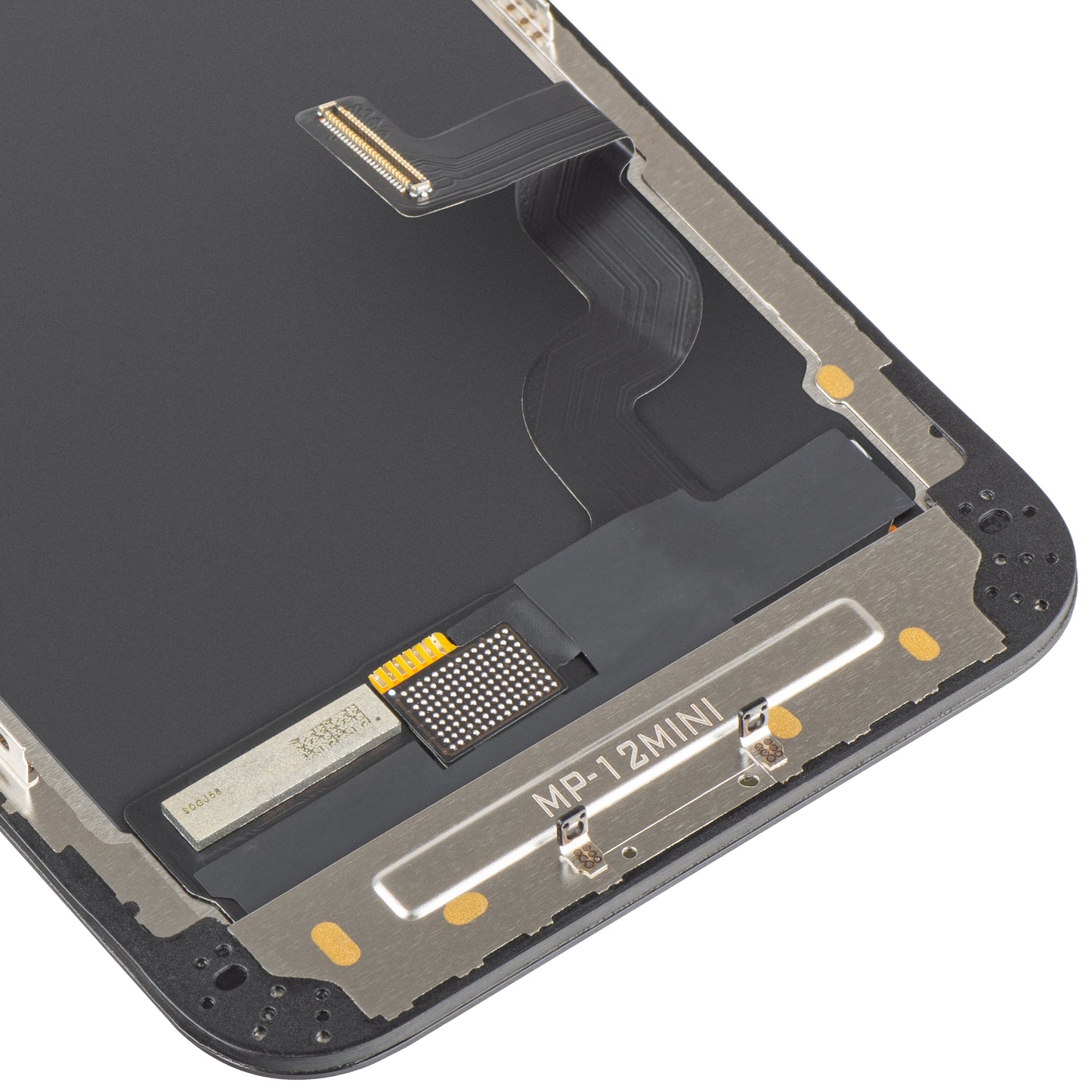 Zaslon s MP zaslonom osjetljivim na dodir kompatibilan s Apple iPhone 12 mini, s okvirom, OLED FHD IC Movable verzija, crna