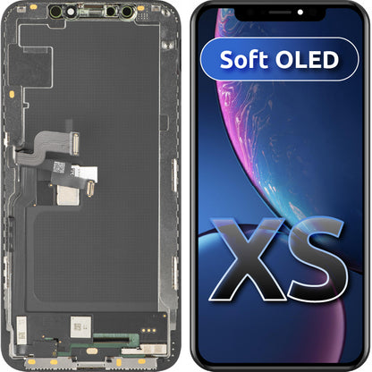 Zaslon s dodirnim zaslonom MP kompatibilan s Apple iPhone XS, s okvirom, verzija Soft OLED FHD, crna