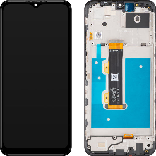 Zaslon s dodirnim ekranom Nokia G22, s okvirom, crni, servisni paket 70101326H001