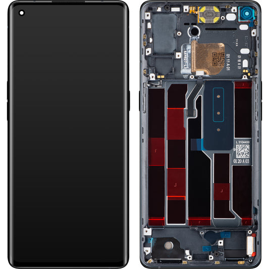 Zaslon s dodirnim zaslonom Oppo Reno4 Pro 5G, s okvirom, crna (Space Black), Service Pack 4904736