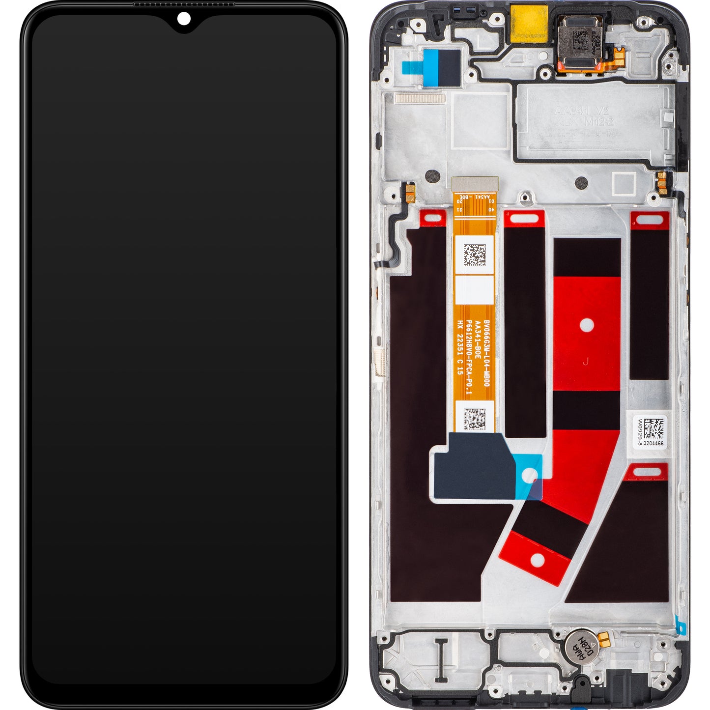 Zaslon s dodirnim zaslonom Oppo A57 5G, s okvirom, crni, Service Pack 4130239