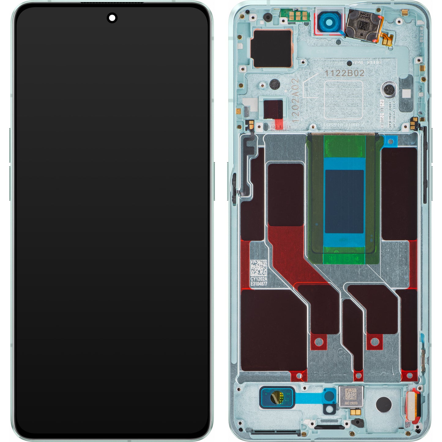 Display s dodirnim zaslonom Oppo Reno8 Pro+ / Reno8 Pro, s okvirom, zelene boje, Service Pack 4130264