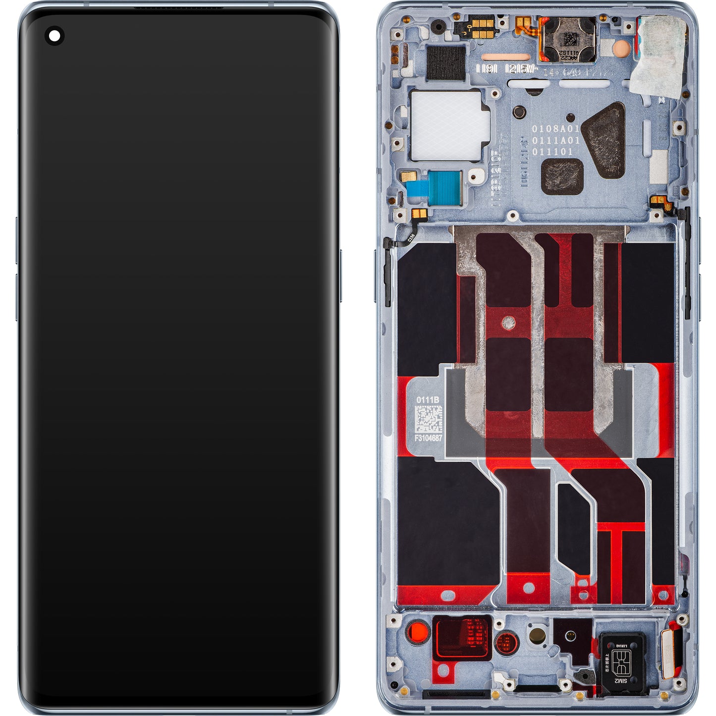 Display s Touchscreenom Oppo Reno6 Pro 5G (Snapdragon) / Reno6 Pro+ 5G, s Okvirom, Sivi (Lunar Grey), Service Pack 4907528