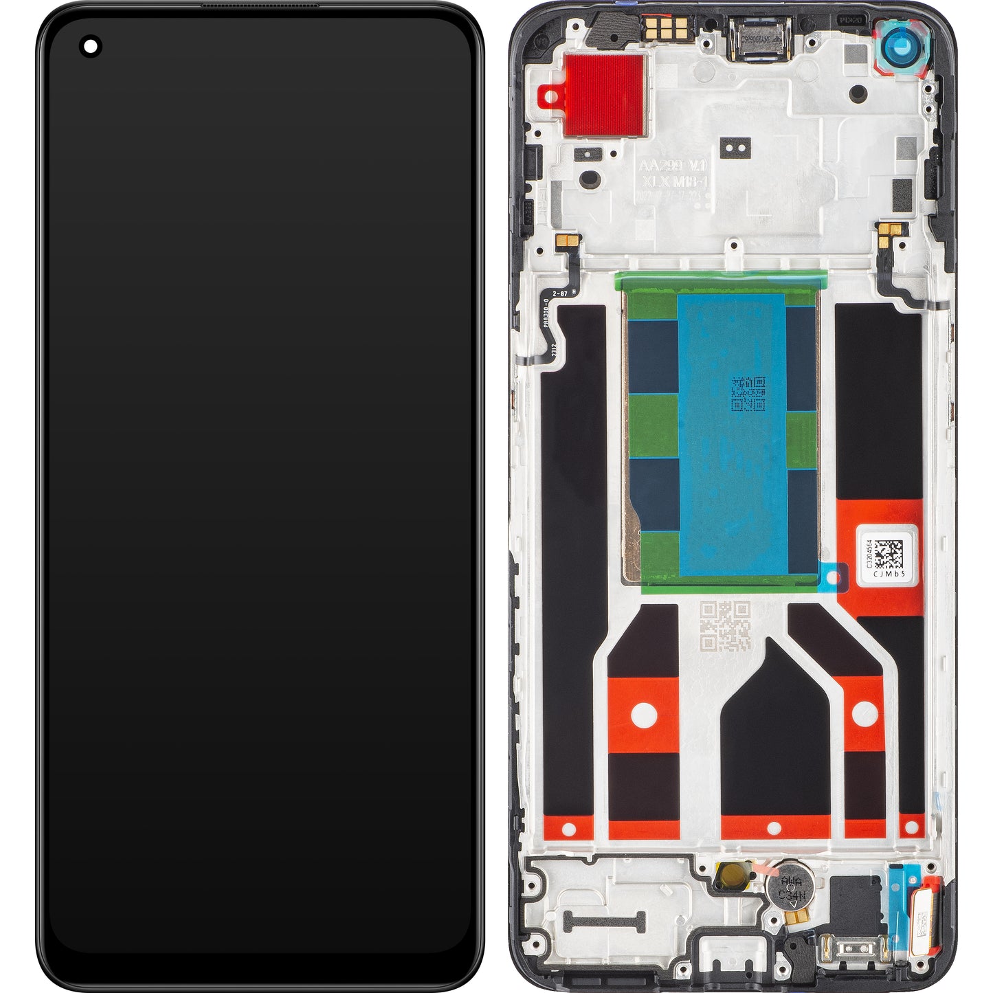 Display s dodirnim zaslonom Oppo Reno8, s okvirom, crni, Service Pack 4130256