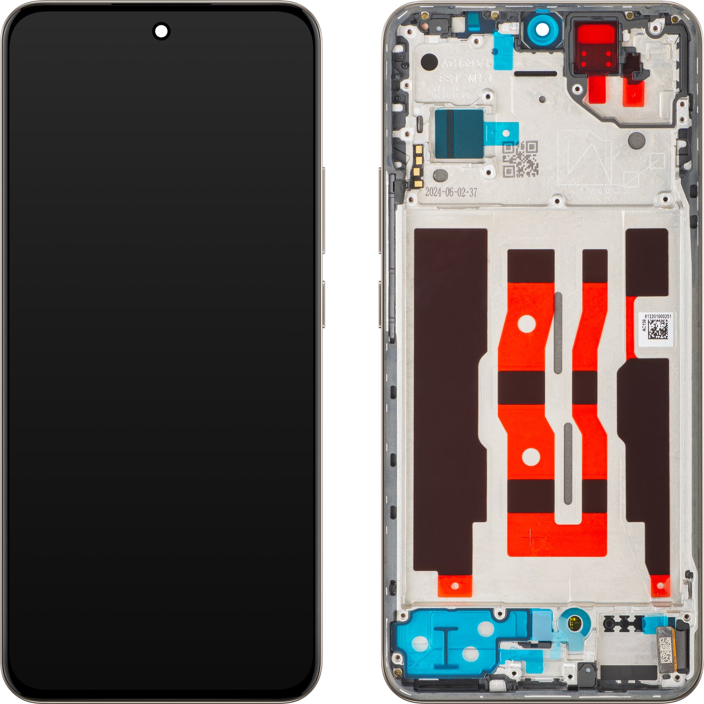 Display s Touchscreenom Oppo Reno12, s Okvirom, Roza (Sunset Pink), Service Pack 621029000230