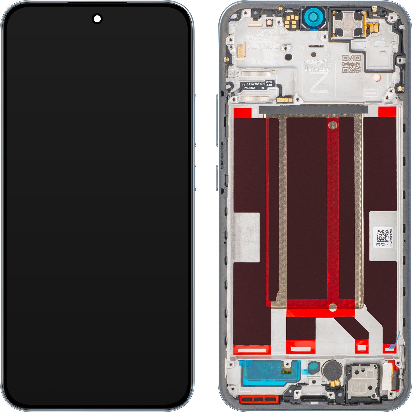 Display s Touchscreenom Oppo Reno14 FS 5G / Reno14 F, s okvirom, Plava (Opal Blue), Service Pack 621029000593