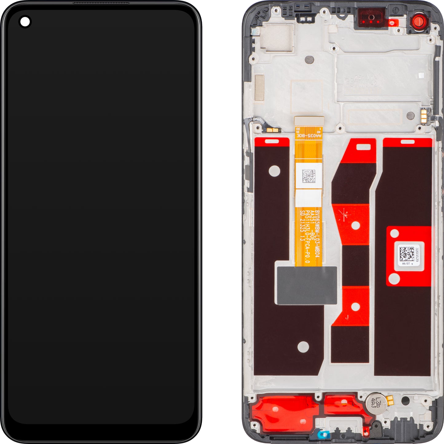 Display s Touchscreenom Oppo A55, s Okvirom, Crni (Starry Black), Service Pack 4908581